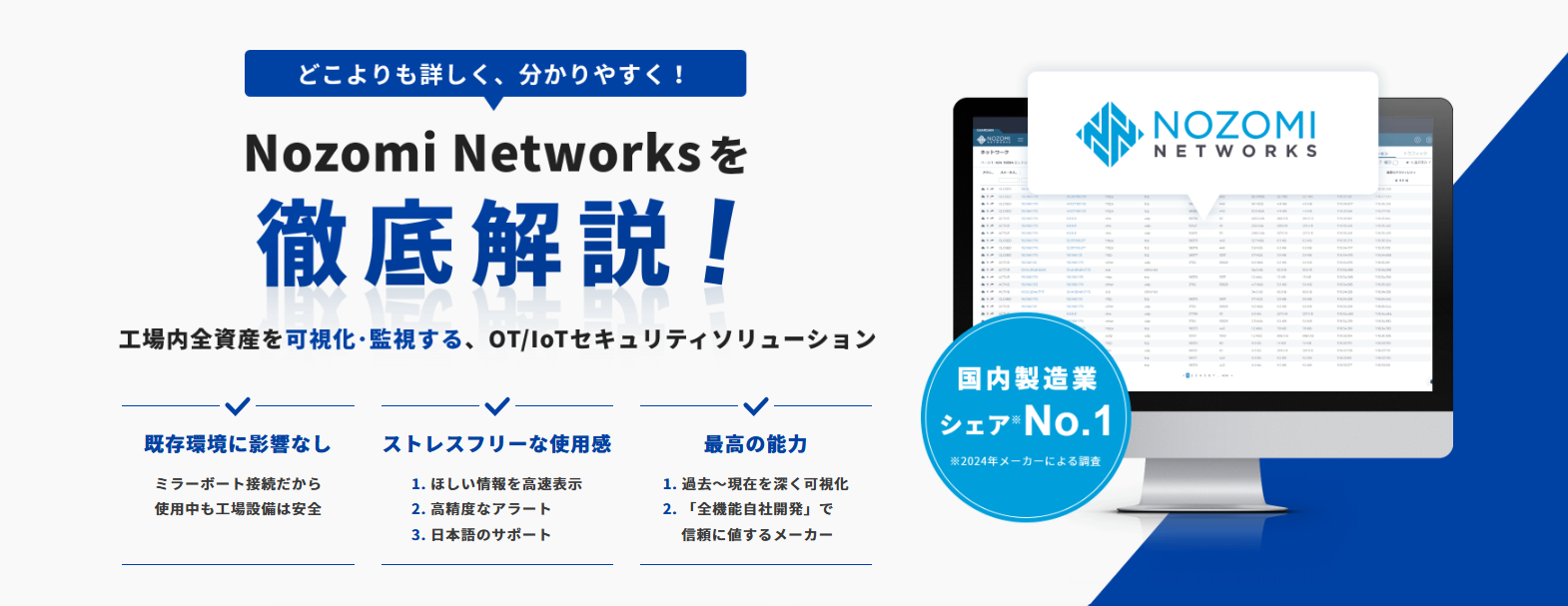 Nozomi Networks OT、IoTの可視化とセキュリティ対策ソリューション